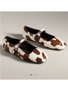 Like NEW Jeffrey Campbell Elise cow print Mary Janes